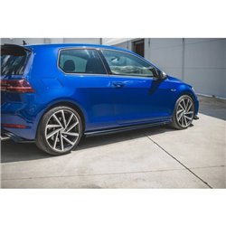 Maxton - Rajouts Des Bas De Caisse V.4 Volkswagen Golf R / R-Line Mk7 Facelift Noir Brillant