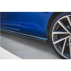 Maxton - Rajouts Des Bas De Caisse V.4 Volkswagen Golf R / R-Line Mk7 Facelift Noir Brillant