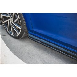 Maxton - Rajouts Des Bas De Caisse V.4 Volkswagen Golf R / R-Line Mk7 Facelift Noir Brillant