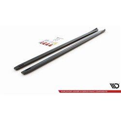 Maxton - Rajouts Des Bas De Caisse V.4 Volkswagen Golf R / R-Line Mk7 Facelift Noir Brillant