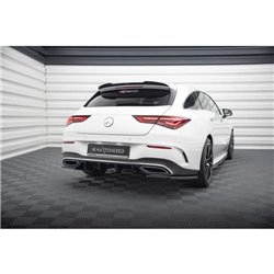 Maxton - Lames De Pare-Chocs Arrière Latérales Mercedes-Benz CLA AMG-Line X118 Noir Brillant