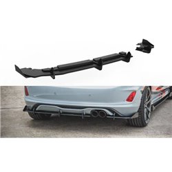 Maxton - Street Pro Diffuseur Arrière Complet Ford Fiesta Mk8 ST Noir-Rouge + Rabats Brillant