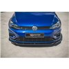 Maxton - Lame Du Pare-Chocs Avant V.9 Volkswagen Golf R / R-Line Mk7 Facelift Noir Brillant