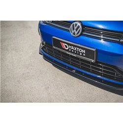 Maxton - Lame Du Pare-Chocs Avant V.9 Volkswagen Golf R / R-Line Mk7 Facelift Noir Brillant