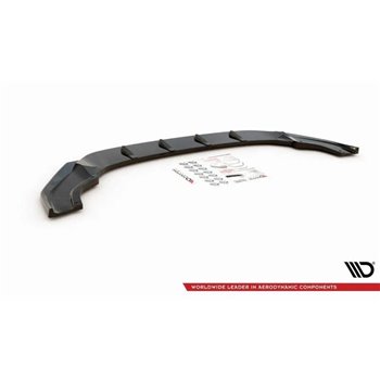 Maxton - Lame Du Pare-Chocs Avant V.9 Volkswagen Golf R / R-Line Mk7 Facelift Noir Brillant