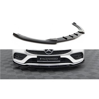 Maxton - Lame Du Pare-Chocs Avant V.2 Mercedes-Benz CLA A35 AMG / AMG-Line C118 Noir Brillant