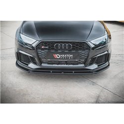 Maxton - Lame Du Pare-Chocs Avant V.4 Audi RS3 8V FL Sportback Noir Brillant