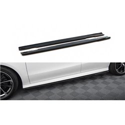 Maxton - Rajouts Des Bas De Caisse Mercedes-Benz CLA AMG-Line C118 Noir Brillant