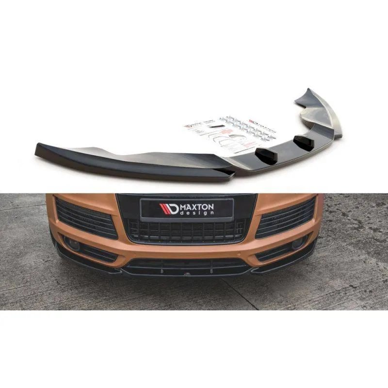 Maxton - Lame Du Pare-Chocs Avant Audi Q7 S-Line Mk.1 Noir Brillant