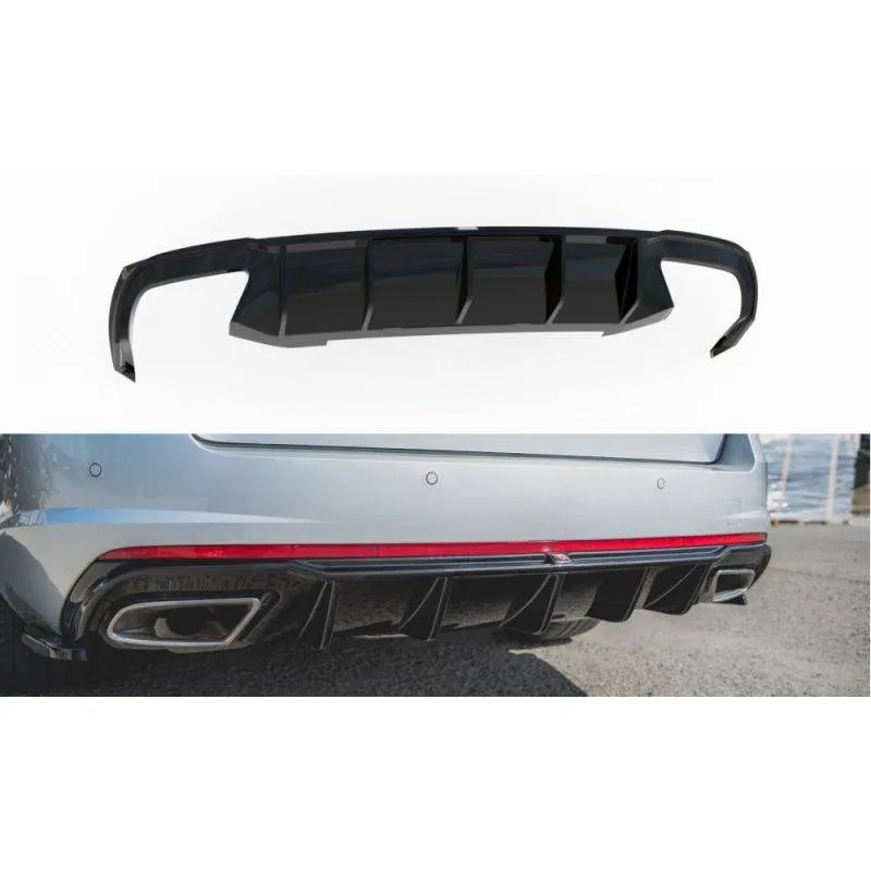 Maxton - Rajout Du Pare-Chocs Arriere V.2 Skoda Octavia RS Mk3 / Mk3 FL Hatchback / Estate Noir Brillant \ Diesel