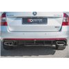 Maxton - Rajout Du Pare-Chocs Arriere V.2 Skoda Octavia RS Mk3 / Mk3 FL Hatchback / Estate Noir Brillant \ Diesel