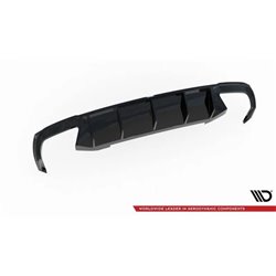Maxton - Rajout Du Pare-Chocs Arriere V.2 Skoda Octavia RS Mk3 / Mk3 FL Hatchback / Estate Noir Brillant \ Diesel