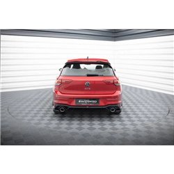 Maxton - Lames De Pare-Chocs Arrière Latérales V.1 Volkswagen Golf GTI / GTE Mk8 Noir Brillant