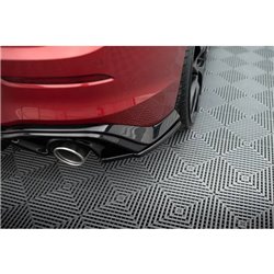 Maxton - Lames De Pare-Chocs Arrière Latérales V.1 Volkswagen Golf GTI / GTE Mk8 Noir Brillant