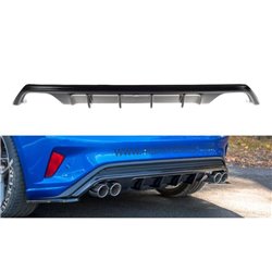 Maxton - Rajout du pare-chocs arriere et l'échappement Ford Focus MK4 St-line Noir Brillant \ Poutre de torsion