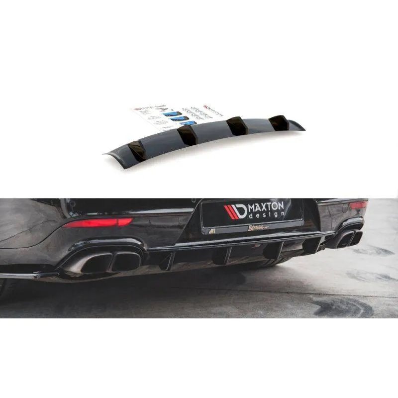 Maxton - Diffuseur Arrière Complet Porsche Panamera Turbo 970 Facelift Noir Brillant