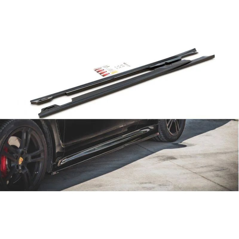 Maxton - Rajouts Des Bas De Caisse V.1 Porsche Panamera Turbo 970 Facelift Noir Brillant