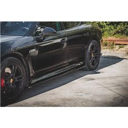 Maxton - Rajouts Des Bas De Caisse V.1 Porsche Panamera Turbo 970 Facelift Noir Brillant