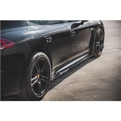 Maxton - Rajouts Des Bas De Caisse V.1 Porsche Panamera Turbo 970 Facelift Noir Brillant