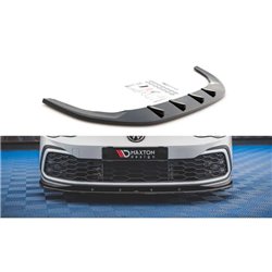 Maxton - Lame Du Pare-Chocs Avant Volkswagen Golf GTI / GTE / GTD / R-Line Mk8 Noir Brillant