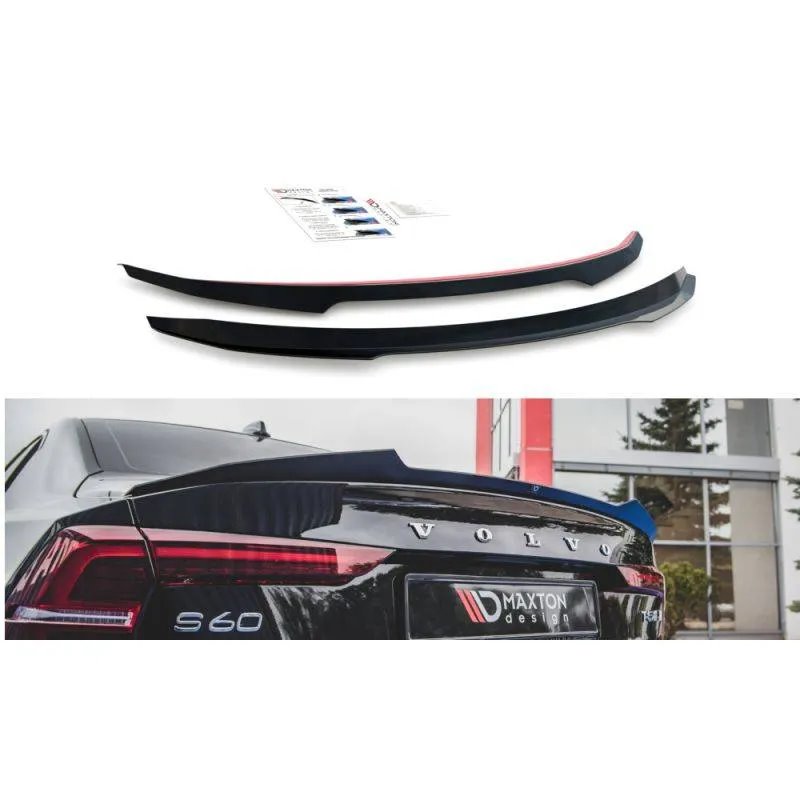 Maxton - Spoiler Cap Volvo S60 R-Design Mk3 Noir Brillant