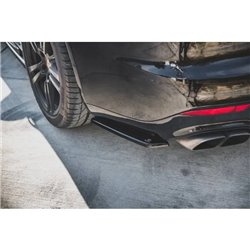 Maxton - Lames De Pare-Chocs Arrière Latérales Porsche Panamera Turbo 970 Facelift Noir Brillant