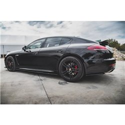 Maxton - Lames De Pare-Chocs Arrière Latérales Porsche Panamera Turbo 970 Facelift Noir Brillant