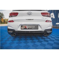 Maxton - Diffuseur Arrière Complet V.3 Hyundai I30 N Mk3 Hatchback Noir Brillant