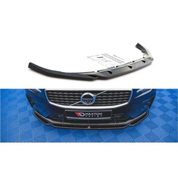 Maxton - Lame Du Pare-Chocs Avant V.2 Volvo S60/V60 R-Design Mk3 Noir Brillant