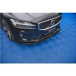 Maxton - Lame Du Pare-Chocs Avant V.2 Volvo S60/V60 R-Design Mk3 Noir Brillant