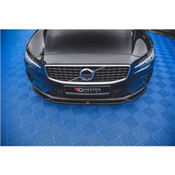 Maxton - Lame Du Pare-Chocs Avant V.2 Volvo S60/V60 R-Design Mk3 Noir Brillant