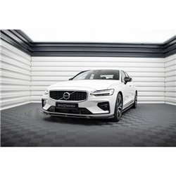 Maxton - Lame Du Pare-Chocs Avant V.1 Volvo S60/V60 R-Design Mk3 Noir Brillant