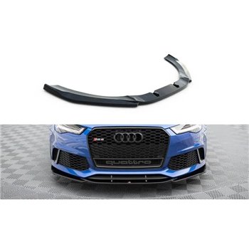 Maxton - Lame Du Pare-Chocs Avant V.3 Audi RS6 C7 / C7 Facelift Noir Brillant