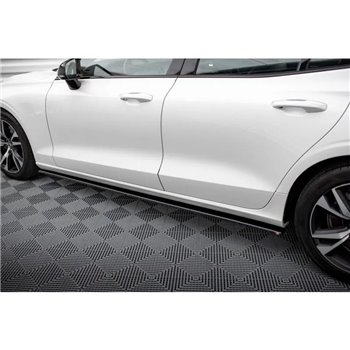 Maxton - Rajouts Des Bas De Caisse V.2 Volvo S60/V60 R-Design Mk3 Noir Brillant