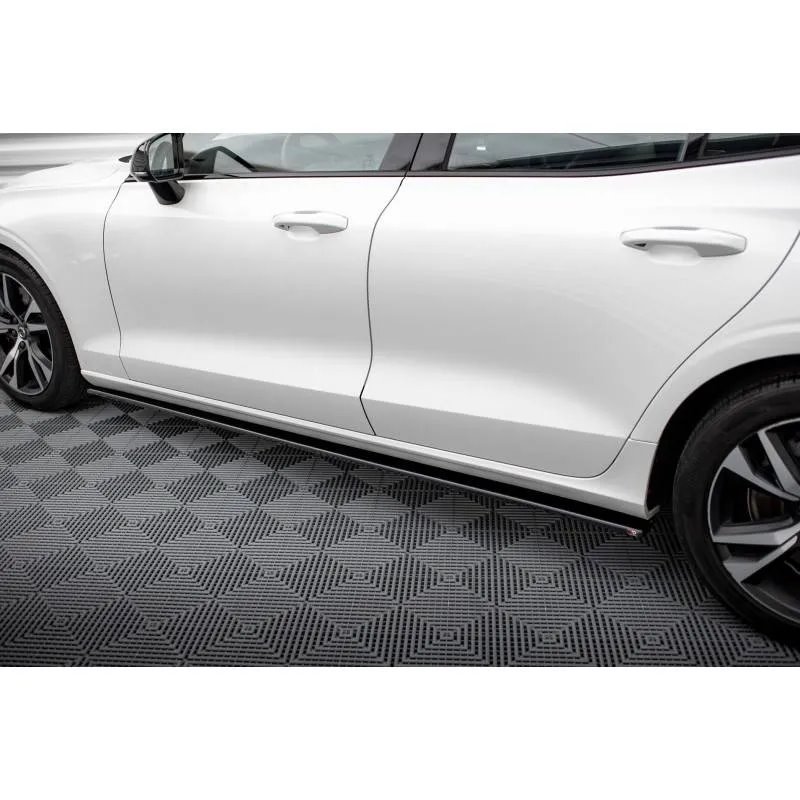 Maxton - Rajouts Des Bas De Caisse V.2 Volvo S60/V60 R-Design Mk3 Noir Brillant