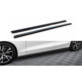 Maxton - Rajouts Des Bas De Caisse V.2 Volvo S60/V60 R-Design Mk3 Noir Brillant