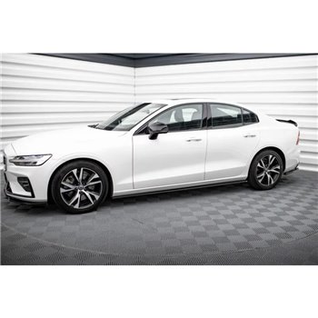 Maxton - Rajouts Des Bas De Caisse V.2 Volvo S60/V60 R-Design Mk3 Noir Brillant