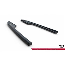 Maxton - Lames De Pare-Chocs Arrière Latérales V.2 Audi RS6 C7 / C7 Facelift Noir Brillant