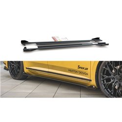 Maxton - Street Pro Rajouts Des Bas De Caisse Volkswagen Arteon R-Line Sedan / Shooting Brake Mk1 Noir-Rouge + Rabats Brillant