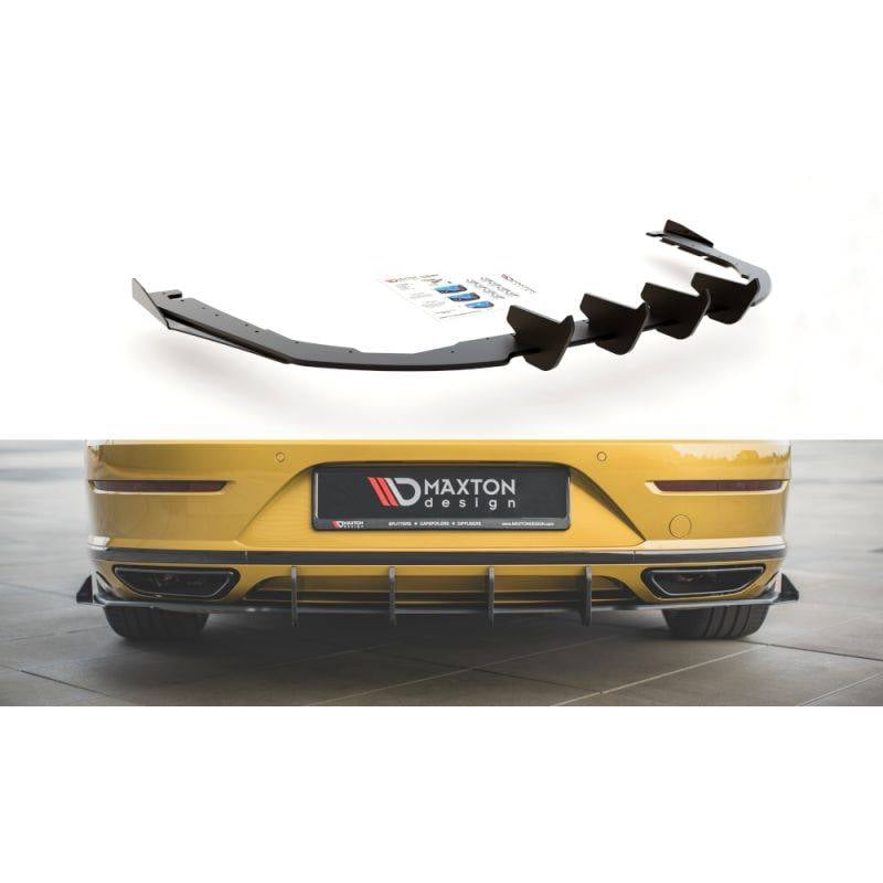 Maxton - Street Pro Diffuseur Arrière Complet Volkswagen Arteon R-Line Sedan / Shooting Brake Mk1 Rouge + Rabats Brillant