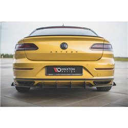 Maxton - Street Pro Diffuseur Arrière Complet Volkswagen Arteon R-Line Sedan / Shooting Brake Mk1 Rouge + Rabats Brillant