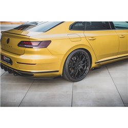 Maxton - Street Pro Diffuseur Arrière Complet Volkswagen Arteon R-Line Sedan / Shooting Brake Mk1 Noir + Rabats Brillant 