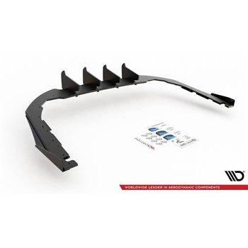 Maxton - Street Pro Diffuseur Arrière Complet Volkswagen Arteon R-Line Sedan / Shooting Brake Mk1 Noir + Rabats Brillant 