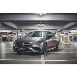 Maxton - Lame Du Pare-Chocs Avant V.2 Mercedes-AMG CLA 35 Aero C118 Noir Brillant