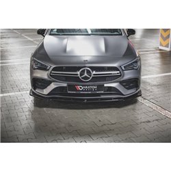 Maxton - Lame Du Pare-Chocs Avant V.2 Mercedes-AMG CLA 35 Aero C118 Noir Brillant