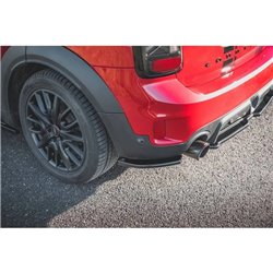 Maxton - Lames De Pare-Chocs Arrière Latérales Mini Countryman Mk2 F60 JCW Noir Brillant