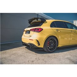 Maxton - Lames De Pare-Chocs Arrière Latérales Mercedes-AMG A 45 S Aero Pack W177 Noir Brillant