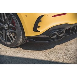 Maxton - Lames De Pare-Chocs Arrière Latérales Mercedes-AMG A 45 S Aero Pack W177 Noir Brillant