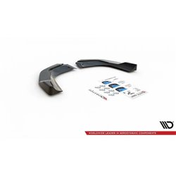 Maxton - Lames De Pare-Chocs Arrière Latérales Mercedes-AMG A 45 S Aero Pack W177 Noir Brillant