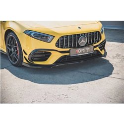 Maxton - Lame Du Pare-Chocs Avant V.1 Mercedes-AMG A 45 S Aero Pack W177 Noir Brillant